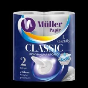 Müller Classic háztartási kéztörlő 2 tekercses 2 rétegű 14cs/#