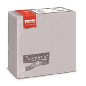 FATO Szalvéta Airlaid Shade Ezüst 40*40cm 2rtg. 50 db/csomag, 16 csomag/karton