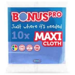 Törlőkendő, univerzális, 10 db, BONUS "MAXI", kék