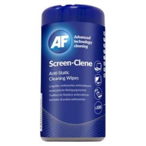Tisztítókendő, képernyőhöz, antisztatikus, 100 db, AF "Screen-Clene"