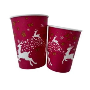 200 ml papírpohár, hőálló karácsonyi 50db/csomag