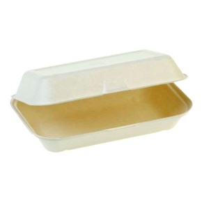 Lebomló Cukornád doboz, (menübox HP3) csuklós fedéllel, nagy 235x140x67mm, 125 db/cs