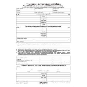 Tulajdonjog átruházási szerződés 4lapos