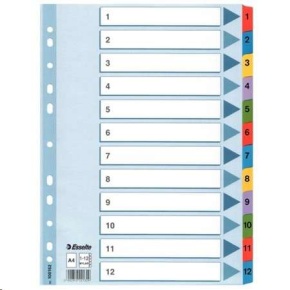 Elválasztó lap A4 Esselte 12 részes