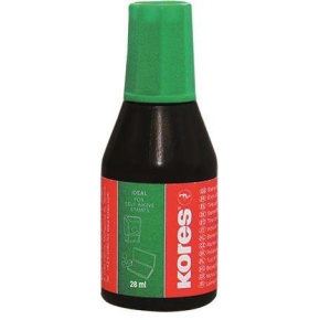 Festék  bélyegzőpárnára Kores 28ml zöld