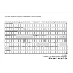 Nyomtatvány, átutalási megbízás, kézi, 500x2, A6, VICTORIA PAPER "PFNY 11"