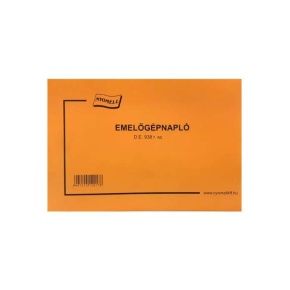 Emelőgépnapló fekvő A5 22963