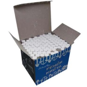 Táblakréta, kerek, 100 db-os, fehér