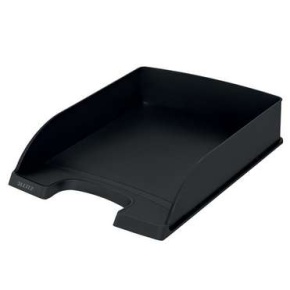 Irattálca, műanyag, A4, LEITZ "Recycle", fekete