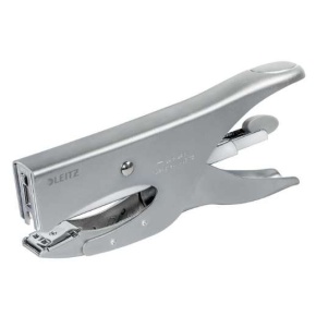 Tűzőgép, kézi, 24/6, 24/8, 40 lap, LEITZ "5549", ezüst