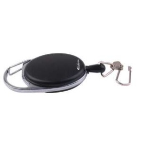 Azonosítókártya-tartó, kihúzható, karabineres, VICTORIA OFFICE, fekete