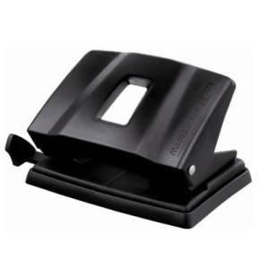 Lyukasztó, kétlyukú, 25 lap, fém, MAPED "Essentials 25", fekete