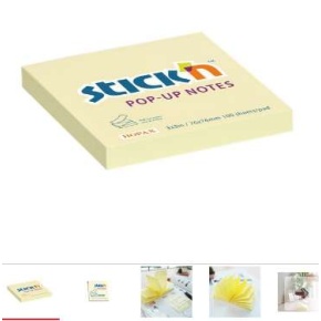 Öntapadó jegyzettömb, "Z", 76x76 mm, 100 lap, STICK N, sárga