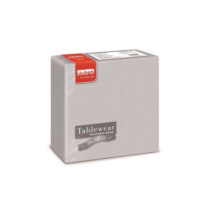 FATO Szalvéta Airlaid Shade Ezüst 40*40cm 2rtg. 50 db/csomag, 16 csomag/karton