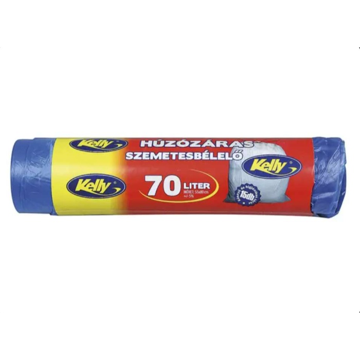 Hulladékgyűjtő húzózáras Kelly 70L extra