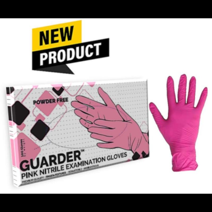 Guarder Nitril Pink púdermentes 100 db-os vizsgálókesztyű (3,4 g) "M"