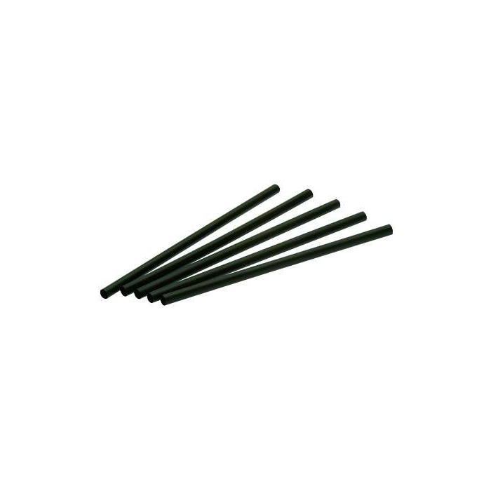 Lebomló PLA koktél szívószál, 8x150mm, fekete, 500 db/cs