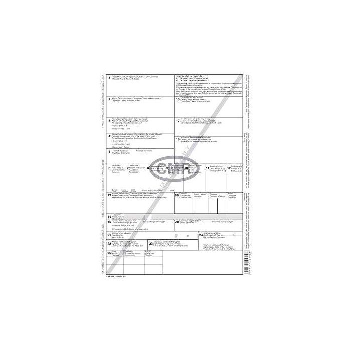 CMR nemzetközi fuvarlevél 4pld