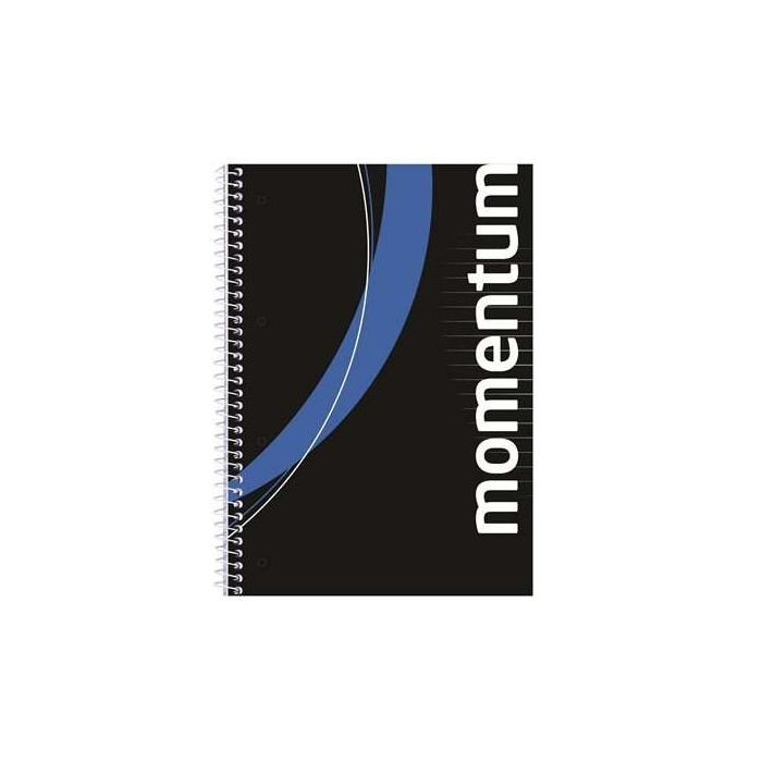 Spirálfüzet, A4, vonalas, 90 lap, perforált, lyukasztott, VICTORIA, "Momentum"