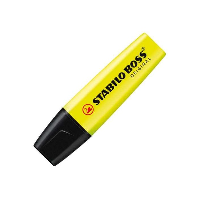 Szövegkiemelő, 2-5 mm, STABILO "Boss", sárga