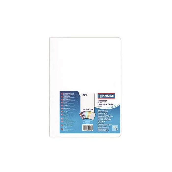 Gyorsfűző, PP, A4, DONAU, fehér