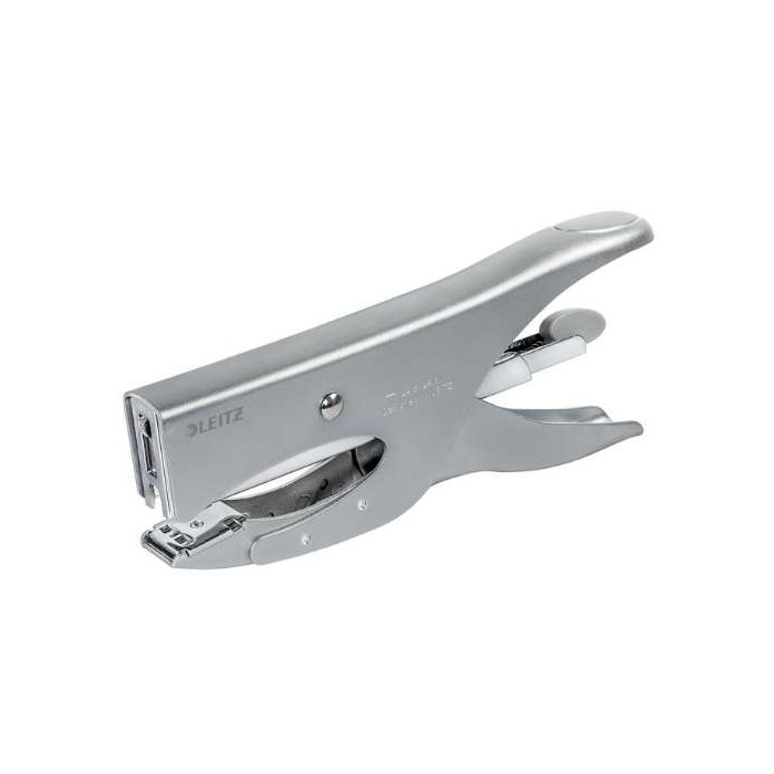 Tűzőgép, kézi, 24/6, 24/8, 40 lap, LEITZ "5549", ezüst